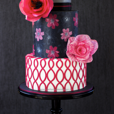 Sweet Sixteen Birthday Cake With Bright Pink Wafer Paper Flowers. on Cake Central