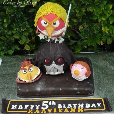 Stacked Star Wars Angry Birds Cake Stacked Star Wars Angry Birds Cake