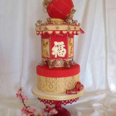 This Is My First Cake To Post On Cake Central I Made This Cake Because I Will Celebrate Chinese New Year On Friday The Top And Middle Cake... This Is My First Cake To Post On Cake Central I Made This Cake Because I Will Celebrate Chinese New Year On Friday The Top And Middle Cake...