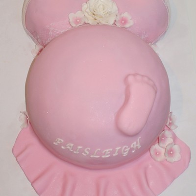 Pregnant Belly Baby Shower Cake Pregnant Belly Baby Shower Cake