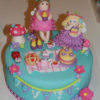 Fairy Picnic Cake Everything Is Made Out Of Fondant And Gumpaste Fairy Picnic Cake Everything Is Made Out Of Fondant And Gumpaste