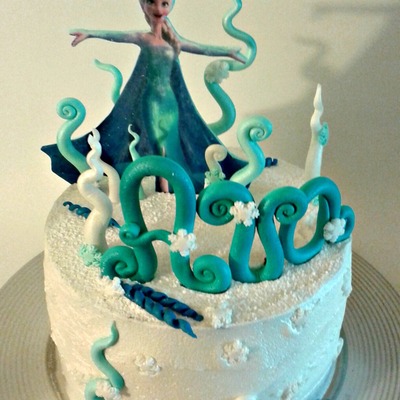 Frozen Elsa Cake For My Daughter's 4Th Birthda! Frozen Elsa Cake For My Daughter's 4Th Birthda!