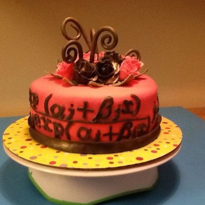 Math Themed Birthday Cake Math Themed Birthday Cake