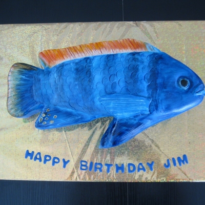 Hand Painted Fish Cake My Husband Raises African Cichlids So I Decided To Make Him A Cichlid Birthday Cake This Just Reinforced The Fac Hand Painted Fish Cake My Husband Raises African Cichlids So I Decided To Make Him A Cichlid Birthday Cake This Just Reinforced The Fac