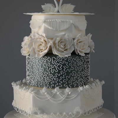 Swans Royal Icing Wedding Cake Swans Royal Icing Wedding Cake