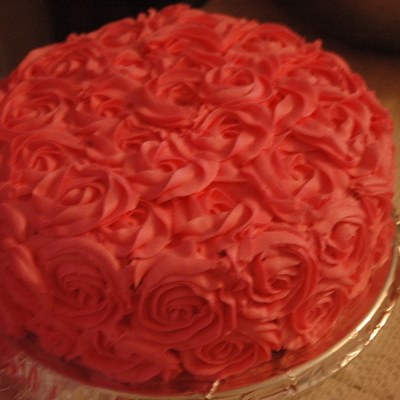 My 1St Rosette Cake Done For My Daughters Birthday My 1St Rosette Cake Done For My Daughters Birthday