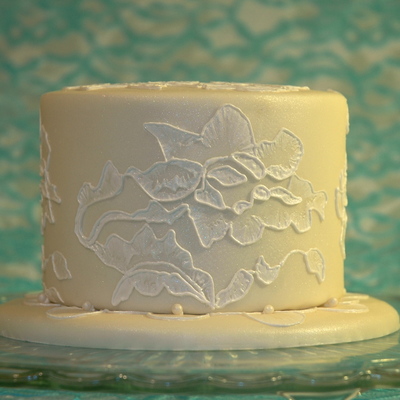 Brush-Embroidered Rose Cake Brush-Embroidered Rose Cake