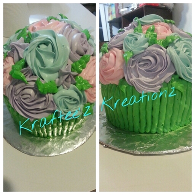 I Made These Cakes For Mothers Day I Made A Total Of 3 For All The Special Moms In My Life It Is All Buttercream And I Used A Giant Cupc I Made These Cakes For Mothers Day I Made A Total Of 3 For All The Special Moms In My Life It Is All Buttercream And I Used A Giant Cupc