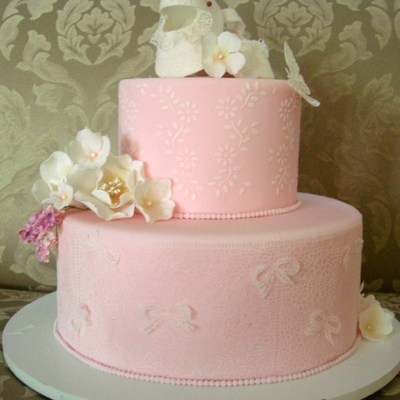Bootie Baby Sugar Sugar Flowers Sugar Lace on Cake Central