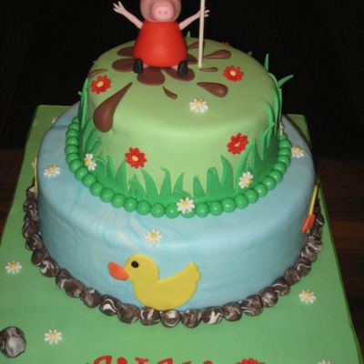 Peppa Pig Cake Peppa In A Muddy Puddle Peppa Pig Cake Peppa In A Muddy Puddle
