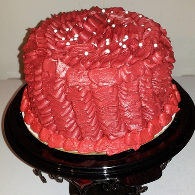 Ruffled Valentine's Cake Ruffled Valentine's Cake