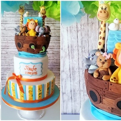 Christening Cake Of My Godson Noahs Ark Christening Cake Of My Godson Noahs Ark