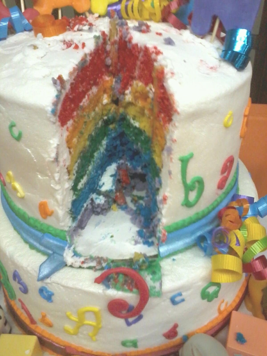 Rainbow Baby Shower Cake