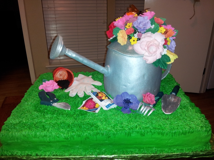 Watering Can Cake