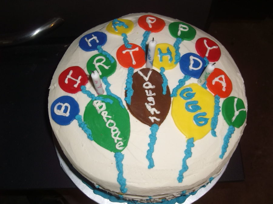 Balloon Birthday Cake - CakeCentral.com