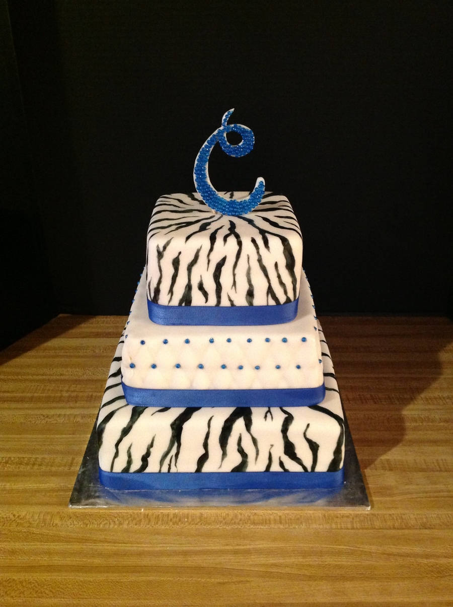 Blue Zebra on Cake Central Blue Zebra on Cake Central