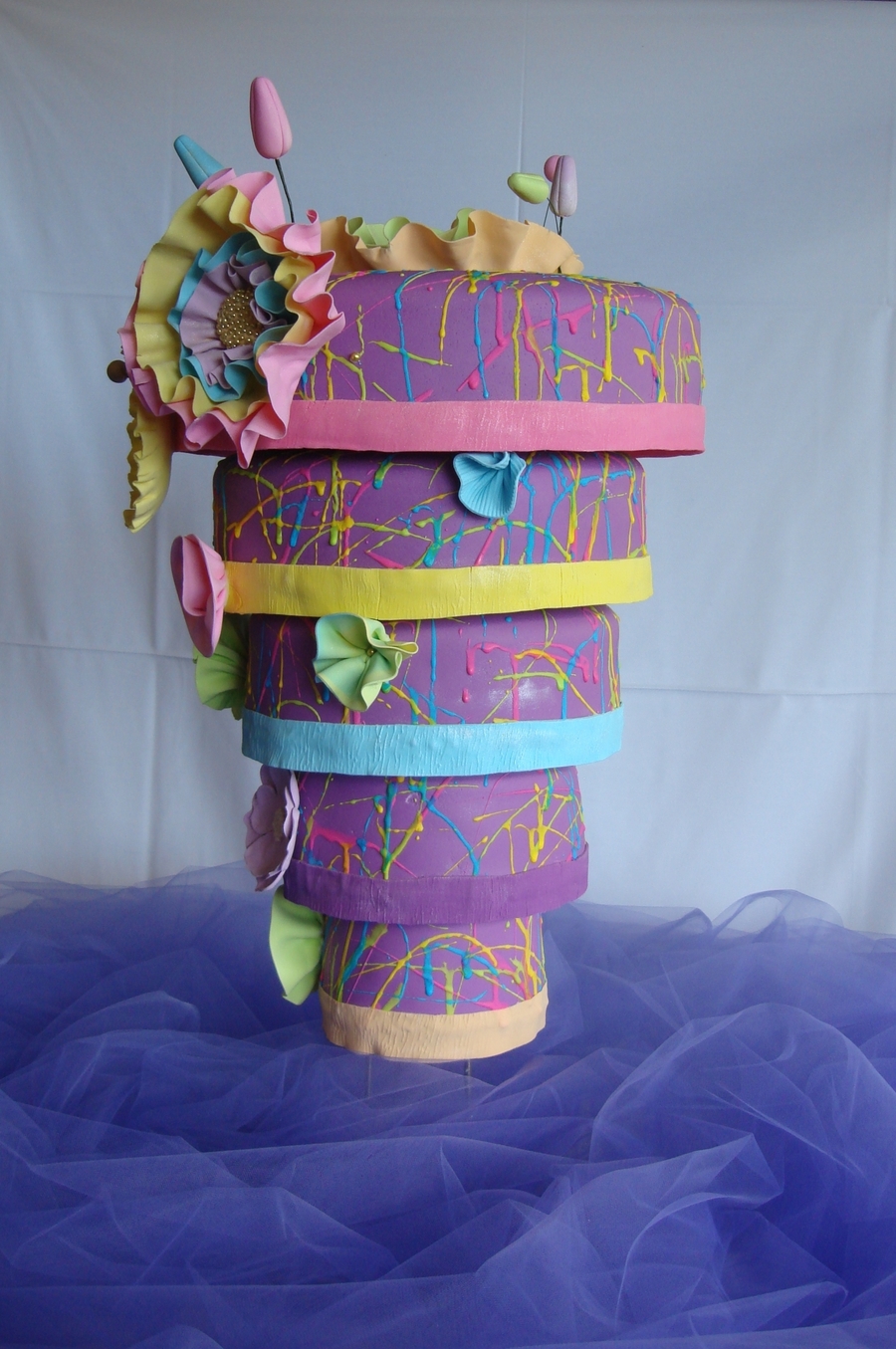 Floating Upside Down Whimsical Wedding Cake