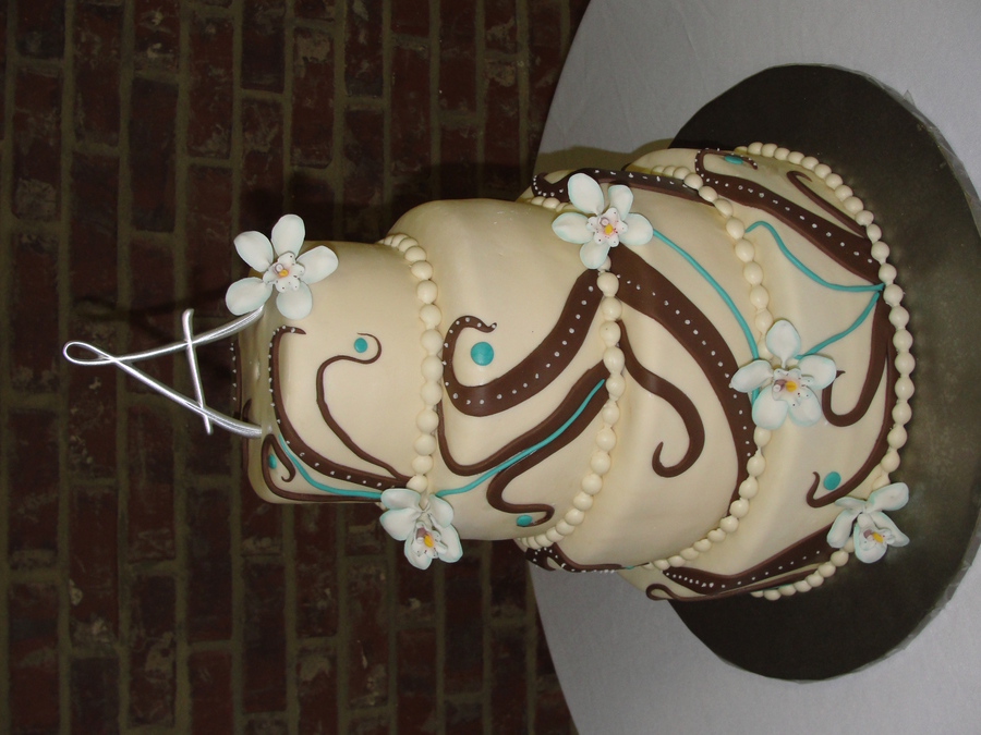 Cream & Brown Wedding Cake on Cake Central Cream & Brown Wedding Cake on Cake Central