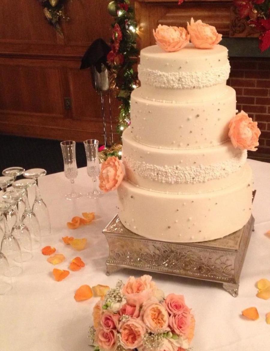 Peony And Pearl Wedding Cake on Cake Central Peony And Pearl Wedding Cake on Cake Central