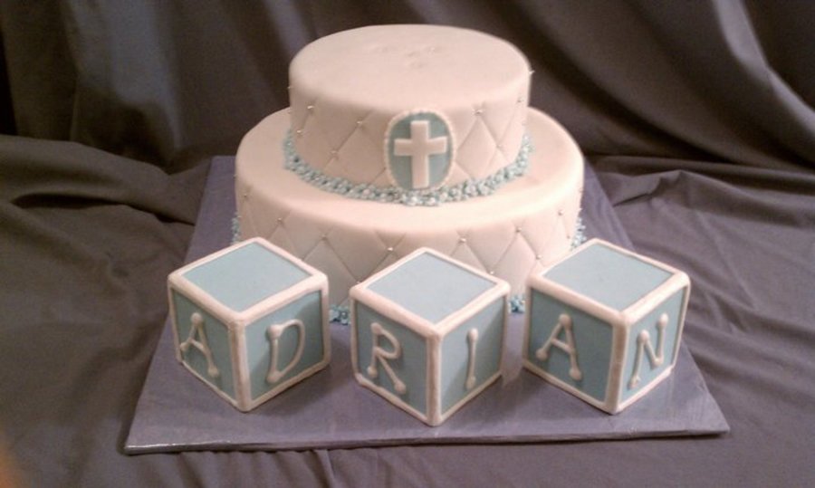 Baby Boy's Baptism Cake on Cake Central Baby Boy's Baptism Cake on Cake Central