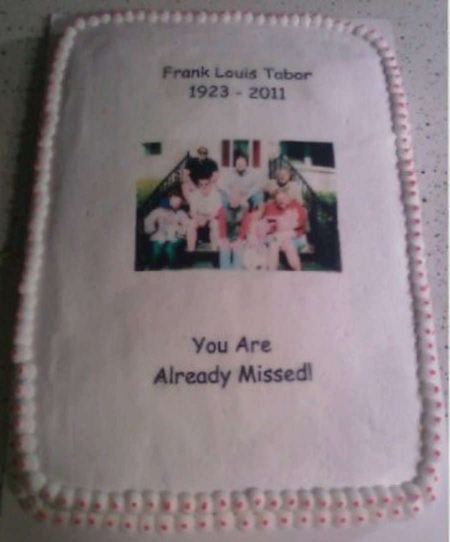 Funeral Luncheon Cake