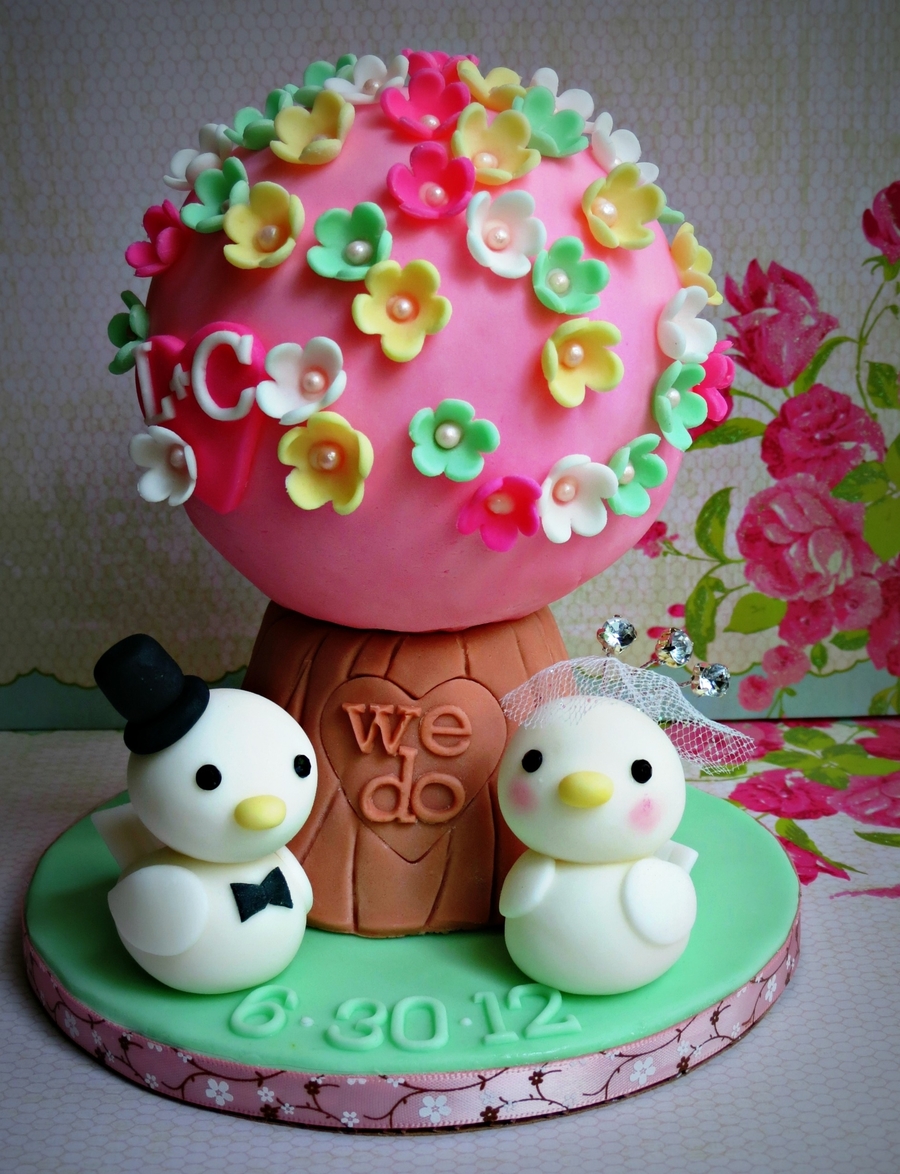 Love Birds Under Flower Tree on Cake Central Love Birds Under Flower Tree on Cake Central