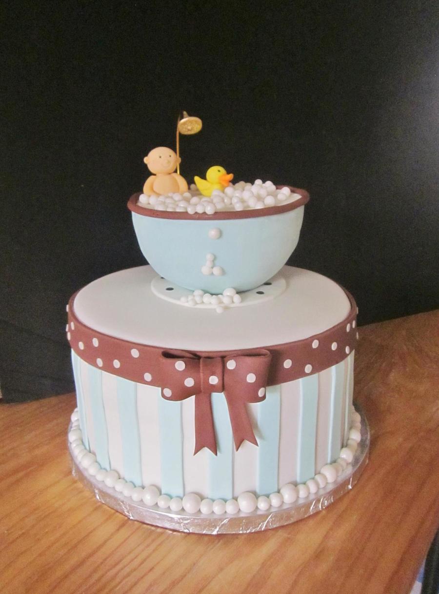 Bathtub Baby Shower Cake