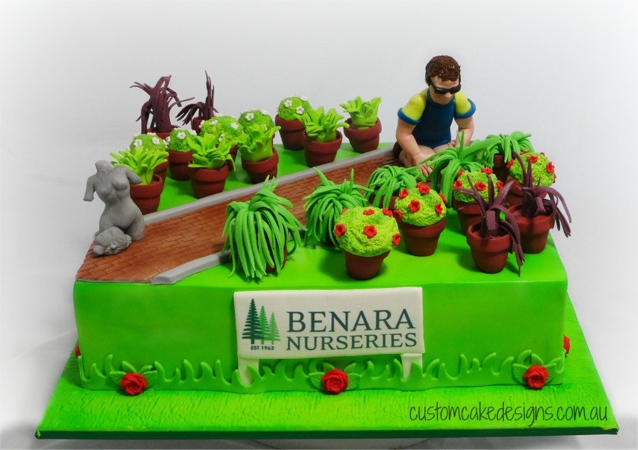 This Cake Was Made For Gavin Who Has Been Growing Plants All His Life And Works In The Industry His Partner Wanted A Cake Where He Was Sur... on Cake Central This Cake Was Made For Gavin Who Has Been Growing Plants All His Life And Works In The Industry His Partner Wanted A Cake Where He Was Sur... on Cake Central