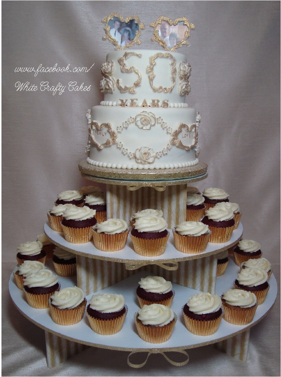 I Made This 50Th Wedding Anniversary Cake And Cupcakes For My Daughter