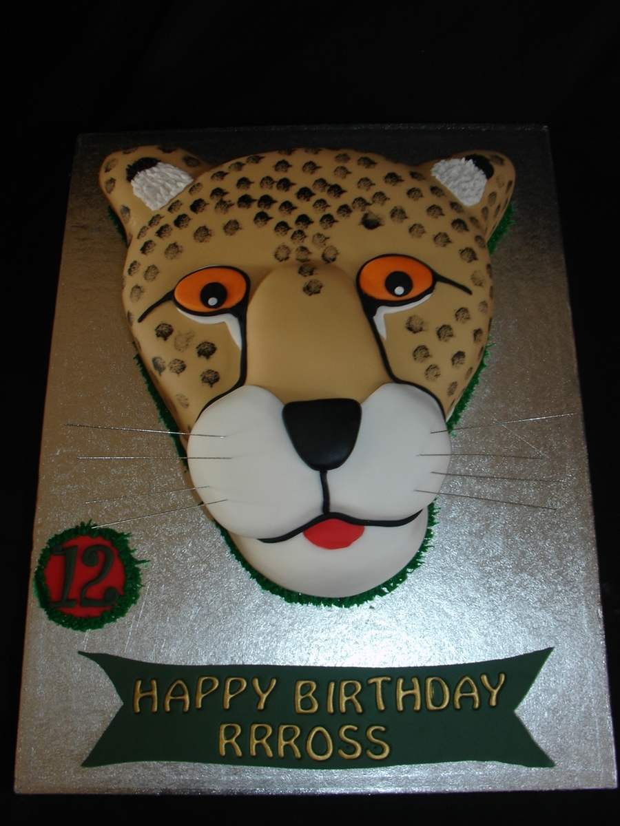 Cheetah Fondant Cake on Cake Central Cheetah Fondant Cake on Cake Central