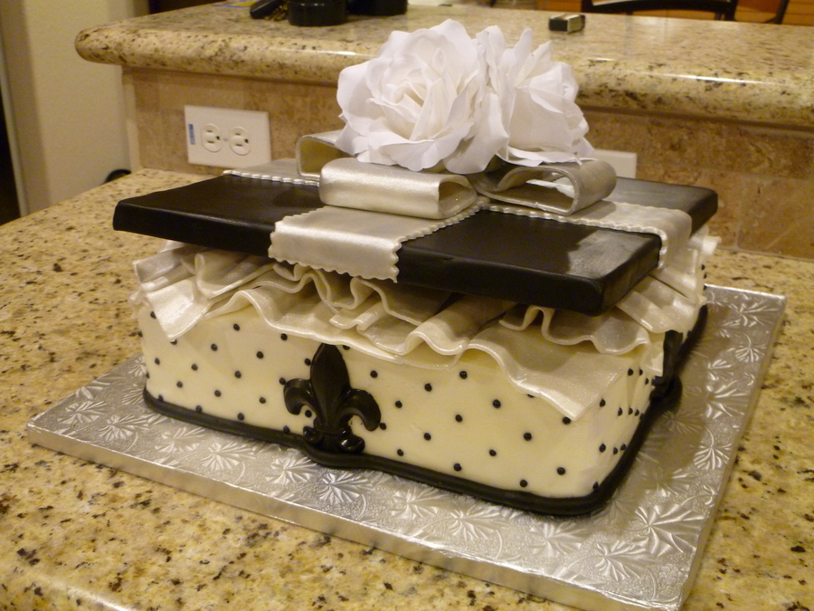Fleur De Lis Bridal Shower Cake on Cake Central Fleur De Lis Bridal Shower Cake on Cake Central