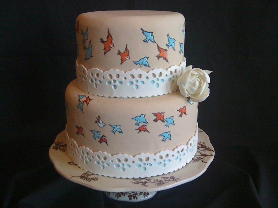 Birds Of My Neighborhood Wedding Cake on Cake Central Birds Of My Neighborhood Wedding Cake on Cake Central