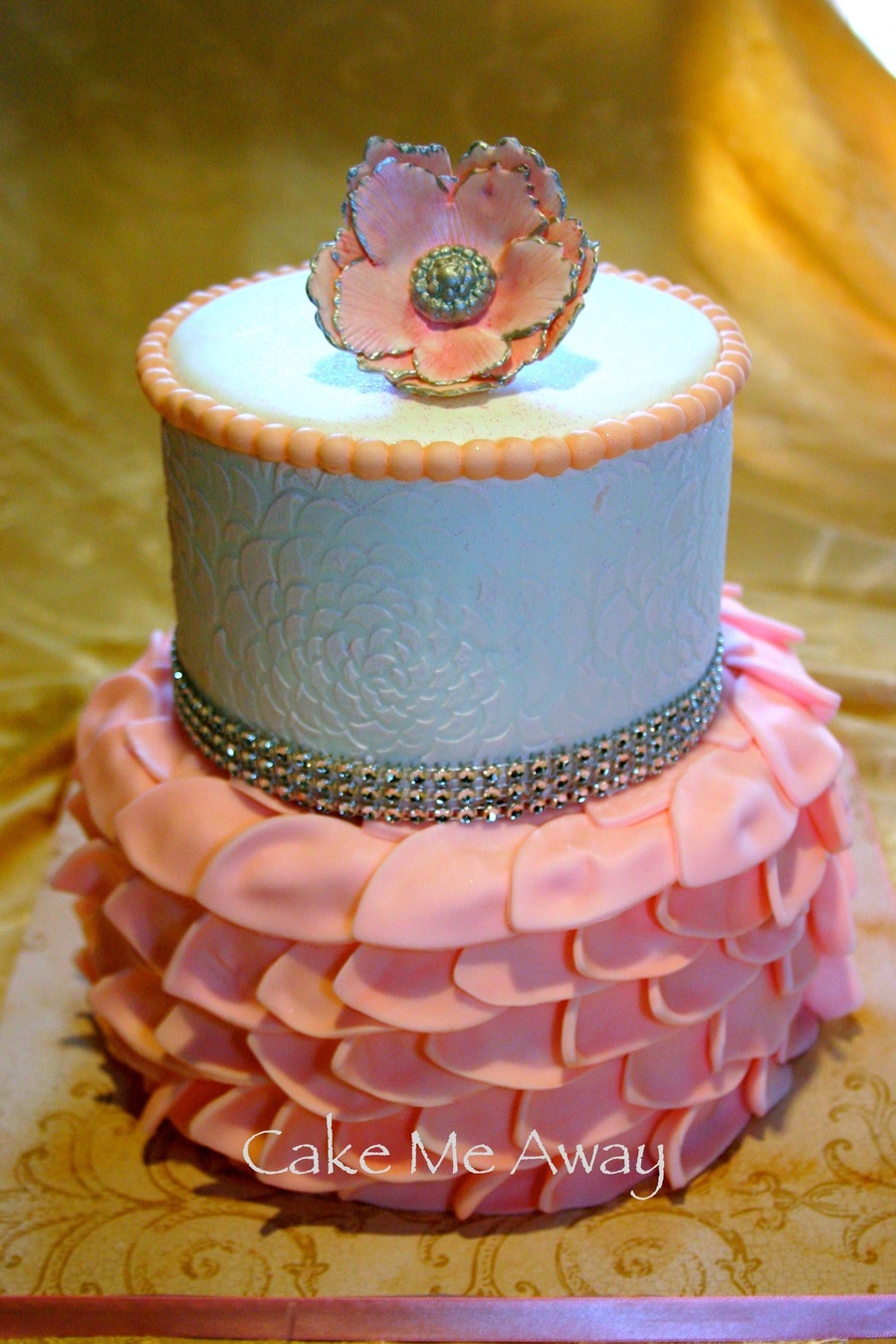 Top Tier Is Fondant With Stenciling Topped With A Gumpaste Flower Bottom Tier Is Fondant Rufflesthis Is A Take On Bakermamas Beautiful C on Cake Central Top Tier Is Fondant With Stenciling Topped With A Gumpaste Flower Bottom Tier Is Fondant Rufflesthis Is A Take On Bakermamas Beautiful C on Cake Central