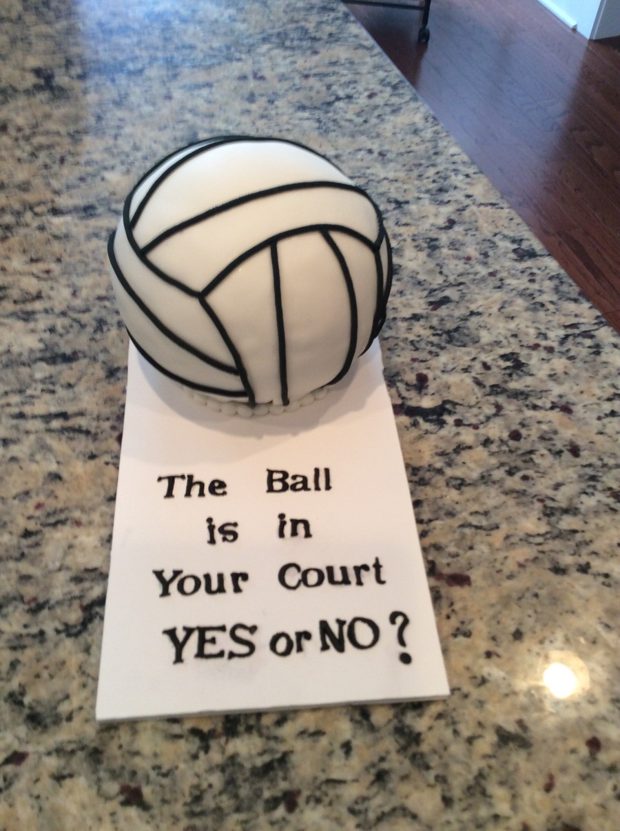 Volleyball Prom Proposal Cake - CakeCentral.com Volleyball Prom Proposal Cake - CakeCentral.com