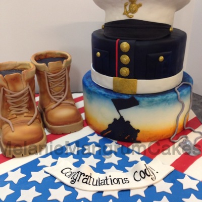 Marine Graduation Cake Marine Graduation Cake