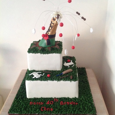 A 40Th Champagne Cake. A 40Th Champagne Cake.