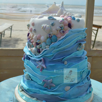 Beachcake With Handmade Shells Beachcake With Handmade Shells