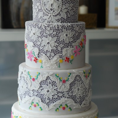 Cake Inspired By A Vintage Lace And Embroidery. Cake Inspired By A Vintage Lace And Embroidery.