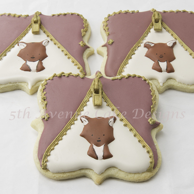 Decorated Woodland Fox Inside A Royal Icing Zipper Cookie Decorated Woodland Fox Inside A Royal Icing Zipper Cookie