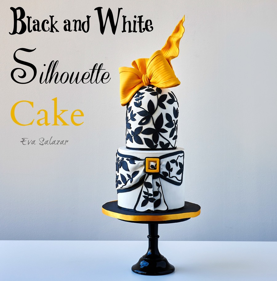 Black And White Silhoutte Cake on Cake Central Black And White Silhoutte Cake on Cake Central