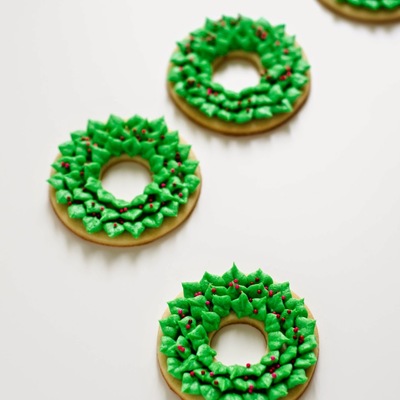 Christmas Wreath Cookies on Cake Central