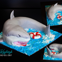 3D Shark Cake This is a very old photo, and I had done it just after figuring out how to use fondant, but it is just too fun not to post. :)