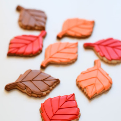 Leaf Cookies In Fall Colors on Cake Central