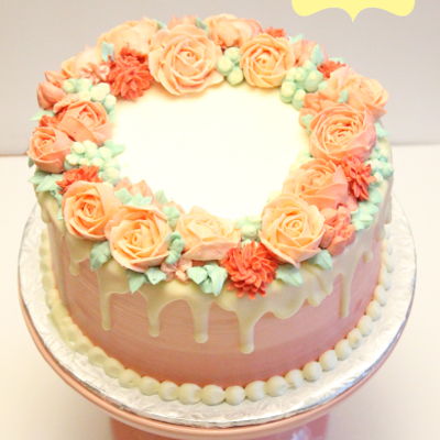 Buttercream Floral Wreath Cake Buttercream Floral Wreath Cake