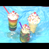 Mini Cake Pop Rainbow Milkshake And A Rainbow Cake Pop Ice Cream Cone Mini milkshake and ice cream cone made with rainbow colored cake pop filling. Topped with marshmallow buttercream frosting, rainbow...