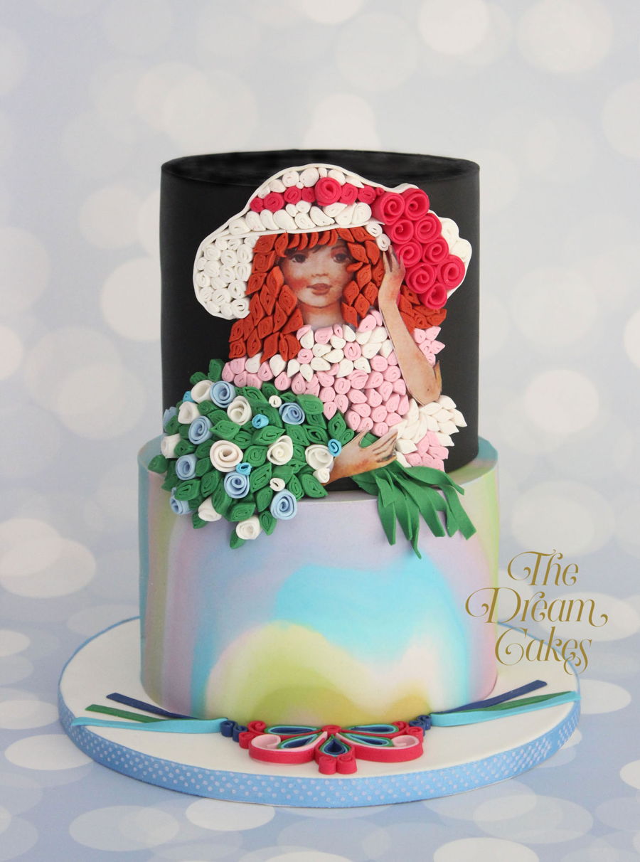 Flower Girl - Edible Quilling Art. on Cake Central Flower Girl - Edible Quilling Art. on Cake Central