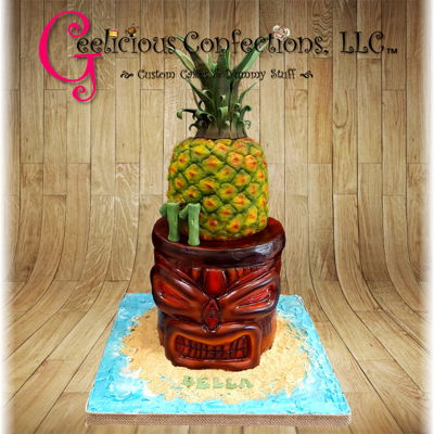 Tiki Themed Cake Tiki Themed Cake