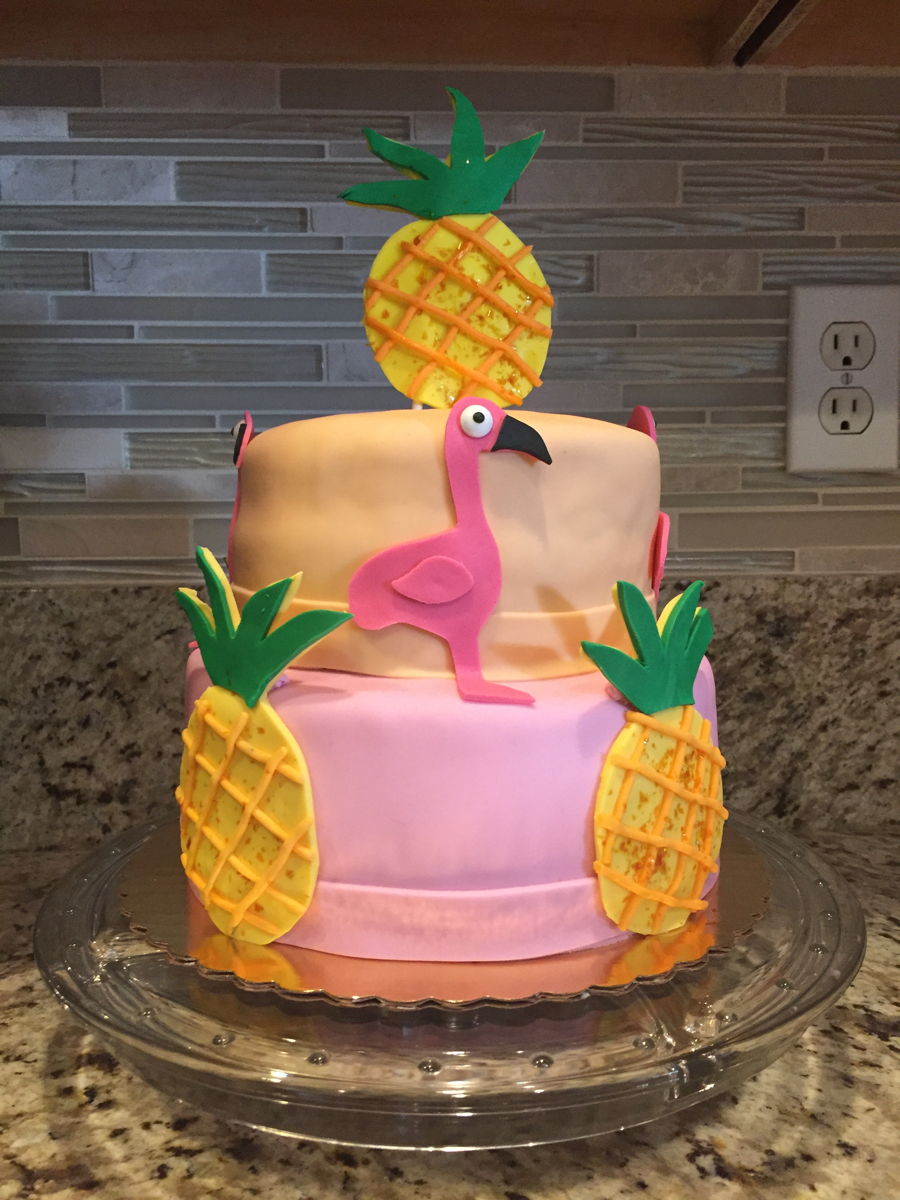 Pineapple Flamingo Cake