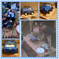 3D Jeep Cake this was a cake made to look like the clients first car. he collect jeeps this was a chocolate mud cake