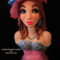 Lady Pink Hi friends! so happy to share with you my Lady Pink! she is made with RKT, and covered with Renshaw fondant. The hat ans the flower are...
